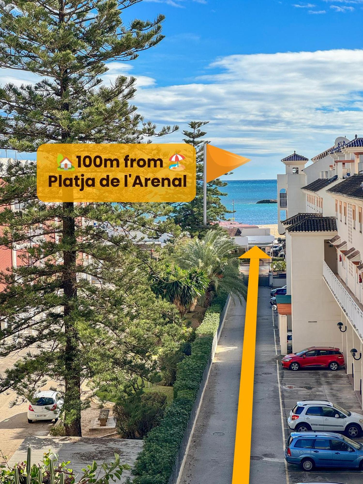 Studio Hola Arenal Platja de Larenal ภายนอก รูปภาพ